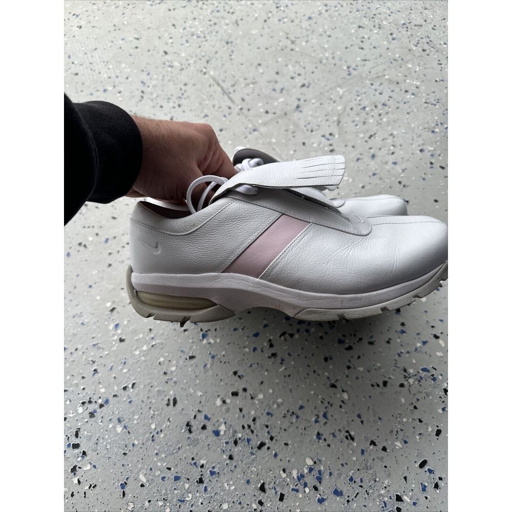 Nike Womens Golf Shoes White Pink Size 9.5W Spikes Used - Picture 3 of 5